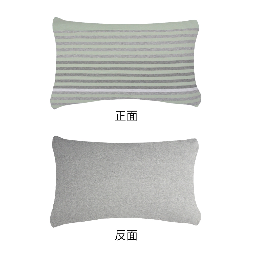 （最後限搶）追夢條紋 加大被套+枕套三件組-淺豆綠產品圖