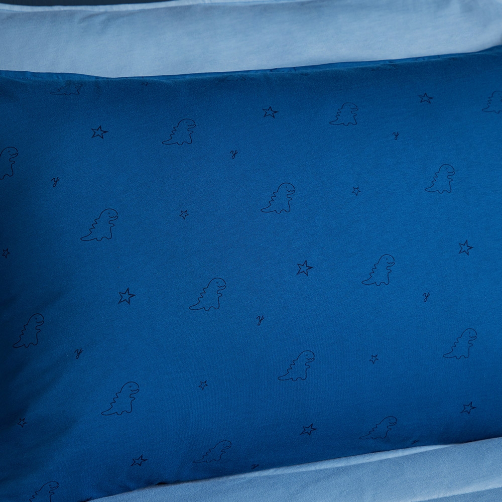 恐龍印花信封式枕套1入-普魯士藍產品圖