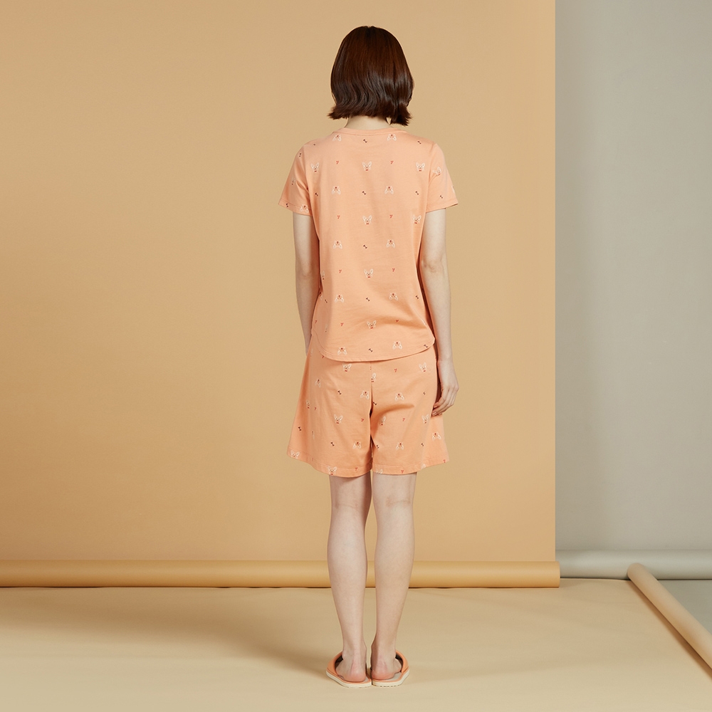 柯基印花短褲-暖陽橘 (M/L)產品圖