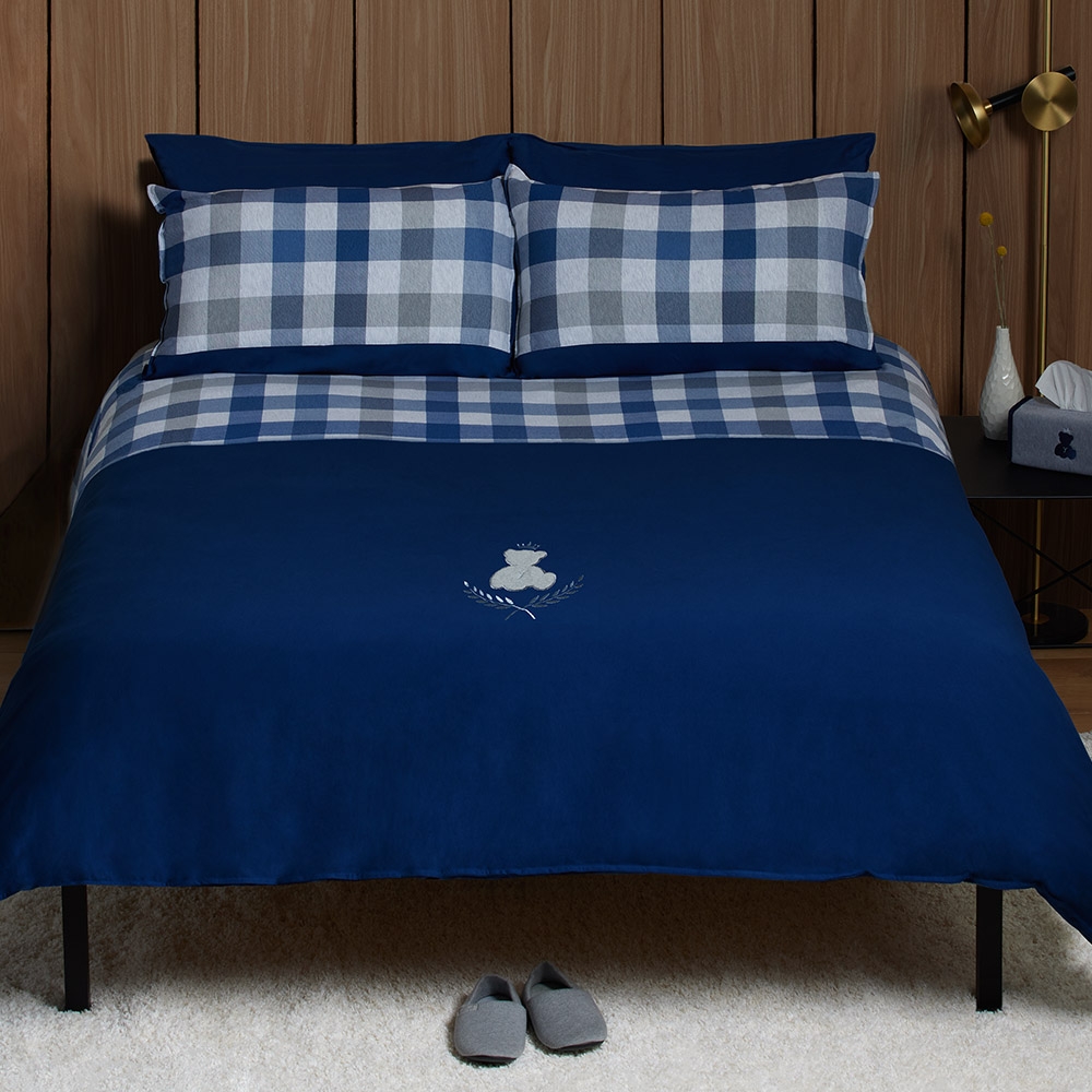 皇家熊 單人被套+枕套二件組-深海藍產品圖