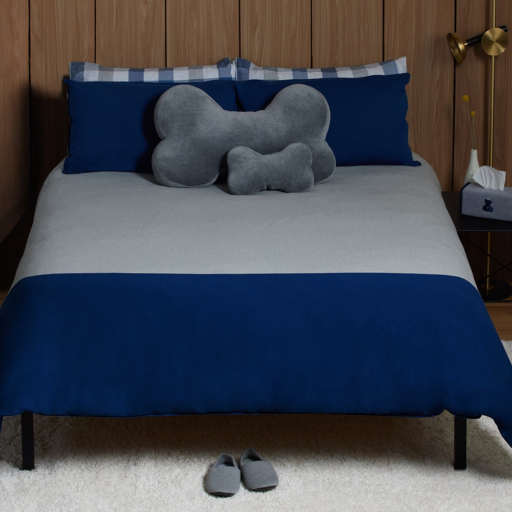 皇家熊 單人被套+枕套二件組-深海藍產品圖