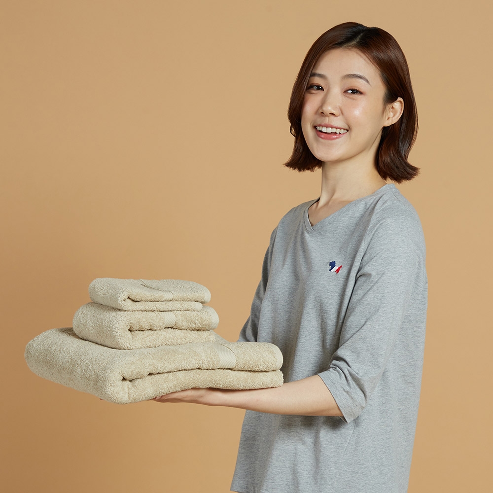 純棉長毛巾-小麥棕產品圖